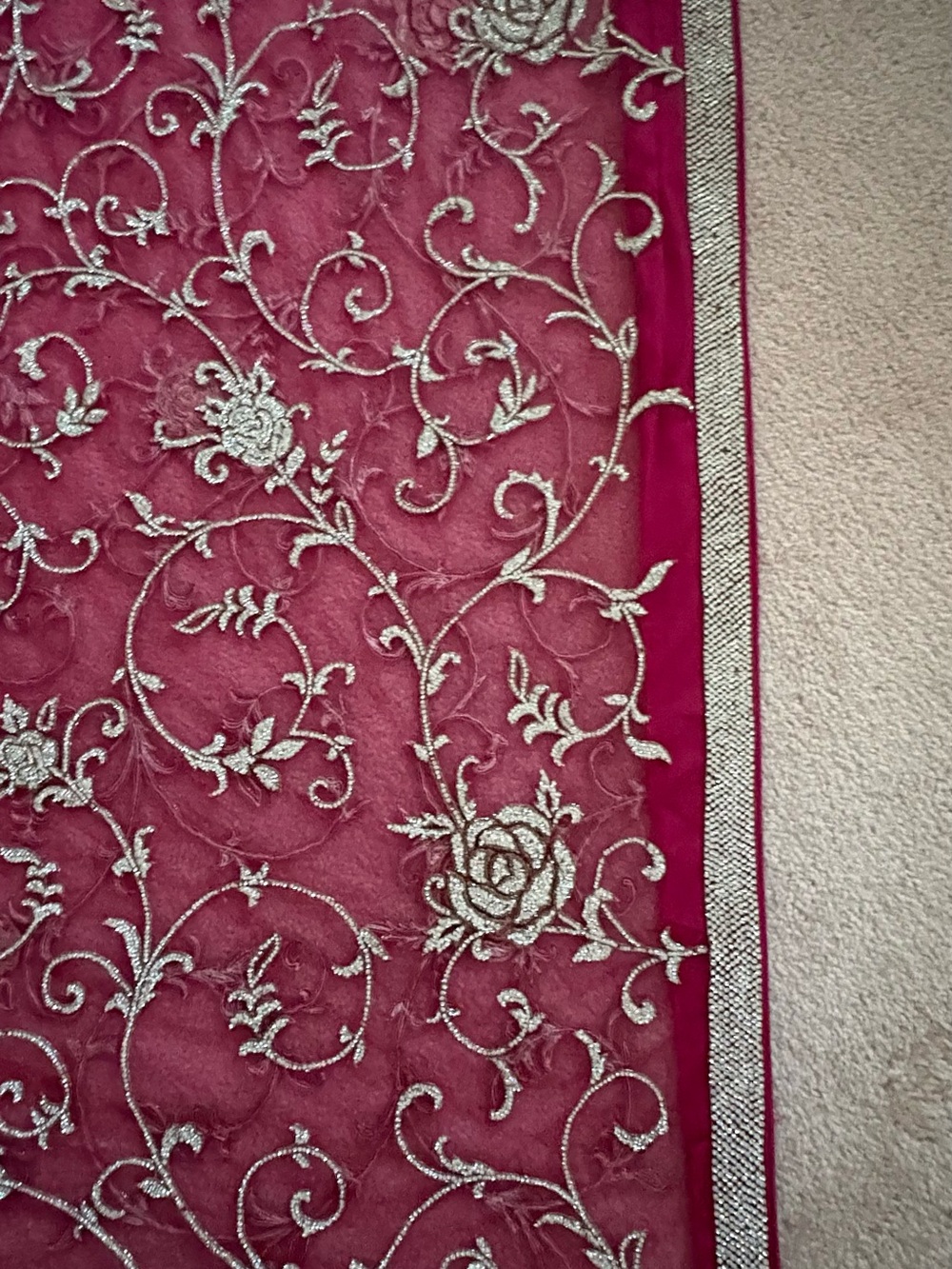 Stunning Saree with Swarovski Crystal, Blouse & petticoat| Chest 36 - Picture 7 of 14